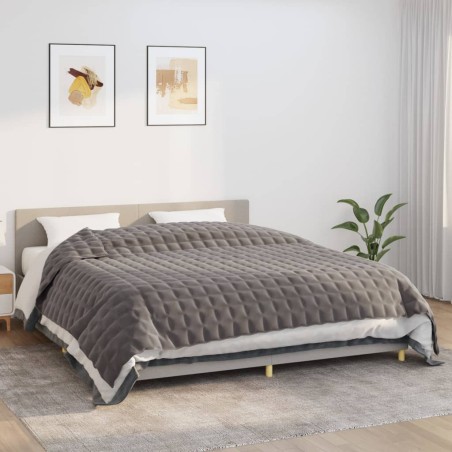 vidaXL Manta con peso tela gris 220x260 cm 11 kg
