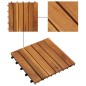 vidaXL Baldosa de terraza patrón vertical 20 uds madera acacia 30x30cm vidaXL Baldosa de terraza patrón vertical 20 uds madera acacia 30x30cm