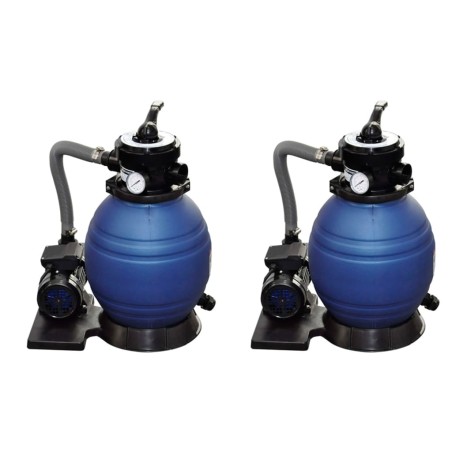 vidaXL Bombas de filtro de arena 2 unidades 400 W 11000 l/h 