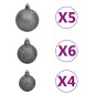 vidaXL Árbol de Navidad artificial con luces y bolas 620 ramas 180 cm vidaXL Árbol de Navidad artificial con luces y bolas 620 ramas 180 cm