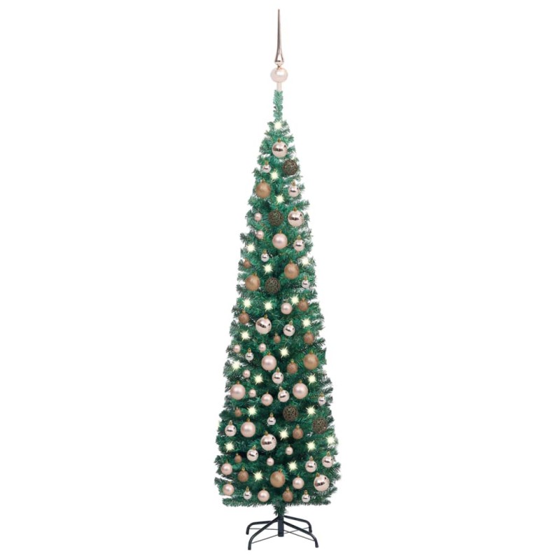 vidaXL Árbol de Navidad preiluminado con luces y bolas verde 180 cm vidaXL Árbol de Navidad preiluminado con luces y bolas verde 180 cm