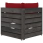 vidaXL Sofá de palets 2 plazas cojines gris madera de pino impregnada vidaXL Sofá de palets 2 plazas cojines gris madera de pino impregnada