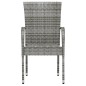 vidaXL Juego de comedor para jardín 3 piezas ratán sintético gris