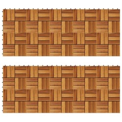 vidaXL Baldosas de porche acacia 20 piezas 30x30 cm