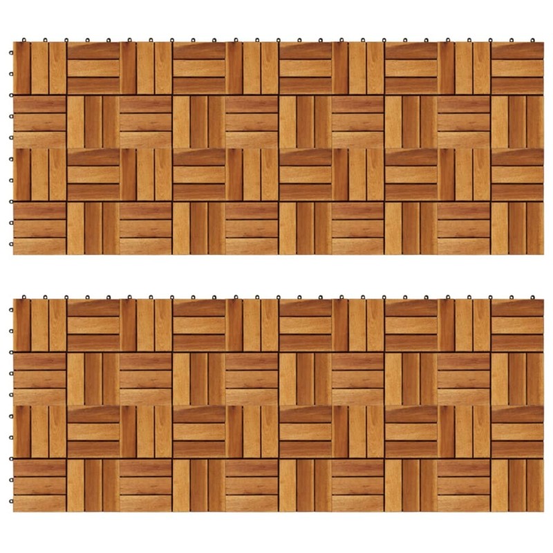 vidaXL Baldosas de porche acacia 20 piezas 30x30 cm