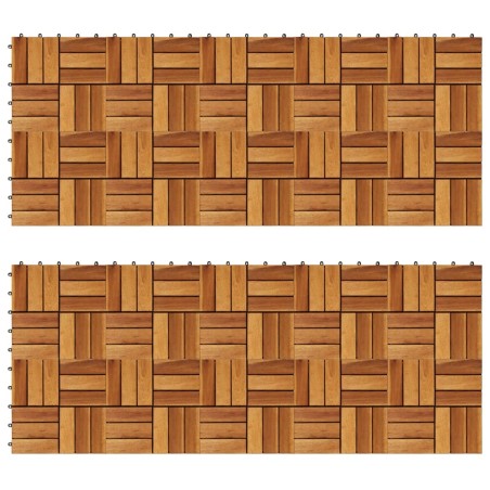 vidaXL Baldosas de porche acacia 20 piezas 30x30 cm