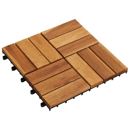 vidaXL Baldosas de porche acacia 20 piezas 30x30 cm