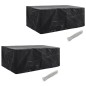 vidaXL Funda de muebles de jardín 2 uds set ratán 8 personas 10 ojales vidaXL Funda de muebles de jardín 2 uds set ratán 8 personas 10 ojales
