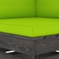 vidaXL Sofá de esquina seccional con cojines madera impregnada gris vidaXL Sofá de esquina seccional con cojines madera impregnada gris