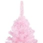 vidaXL Árbol de Navidad preiluminado con luces y bolas rosa 120 cm vidaXL Árbol de Navidad preiluminado con luces y bolas rosa 120 cm