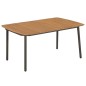 vidaXL Set de muebles de comedor de jardín 5 piezas de ratán marrón vidaXL Set de muebles de comedor de jardín 5 piezas de ratán marrón