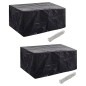 vidaXL Funda de muebles de jardín 2 uds set ratán 6 personas 10 ojales vidaXL Funda de muebles de jardín 2 uds set ratán 6 personas 10 ojales