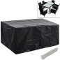 vidaXL Funda de muebles de jardín 2 uds set ratán 6 personas 10 ojales vidaXL Funda de muebles de jardín 2 uds set ratán 6 personas 10 ojales
