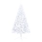 vidaXL Medio árbol de Navidad con luces y bolas blanco 180 cm vidaXL Medio árbol de Navidad con luces y bolas blanco 180 cm