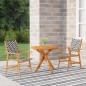 vidaXL Juego de comedor de jardín 3 piezas madera maciza de acacia vidaXL Juego de comedor de jardín 3 piezas madera maciza de acacia