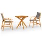 vidaXL Juego de comedor de jardín 3 piezas madera maciza de acacia vidaXL Juego de comedor de jardín 3 piezas madera maciza de acacia