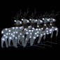 vidaXL Renos de Navidad 6 unidades 120 LED plateado vidaXL Renos de Navidad 6 unidades 120 LED plateado