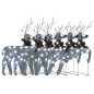 vidaXL Renos de Navidad 6 unidades 120 LED plateado vidaXL Renos de Navidad 6 unidades 120 LED plateado