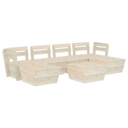 vidaXL Muebles de palets para jardín 7 pzas madera de abeto impregnada