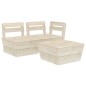 vidaXL Muebles de palets para jardín 3 pzas madera de abeto impregnada vidaXL Muebles de palets para jardín 3 pzas madera de abeto impregnada
