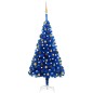 vidaXL Árbol de Navidad preiluminado con luces y bolas azul 150 cm vidaXL Árbol de Navidad preiluminado con luces y bolas azul 150 cm