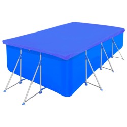vidaXL Cubierta de piscina 2 unidades rectangular PE 394x207cm 90 g/m²
