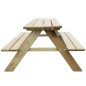 vidaXL Mesa de picnic para niños madera de pino 89x89,6x50,8 cm vidaXL Mesa de picnic para niños madera de pino 89x89,6x50,8 cm