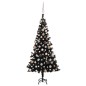vidaXL Árbol de Navidad preiluminado con luces y bolas negro 120 cm vidaXL Árbol de Navidad preiluminado con luces y bolas negro 120 cm