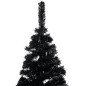 vidaXL Árbol de Navidad preiluminado con luces y bolas negro 120 cm vidaXL Árbol de Navidad preiluminado con luces y bolas negro 120 cm