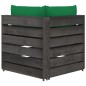 vidaXL Sofá de palets 3 plazas cojines gris madera de pino impregnada vidaXL Sofá de palets 3 plazas cojines gris madera de pino impregnada