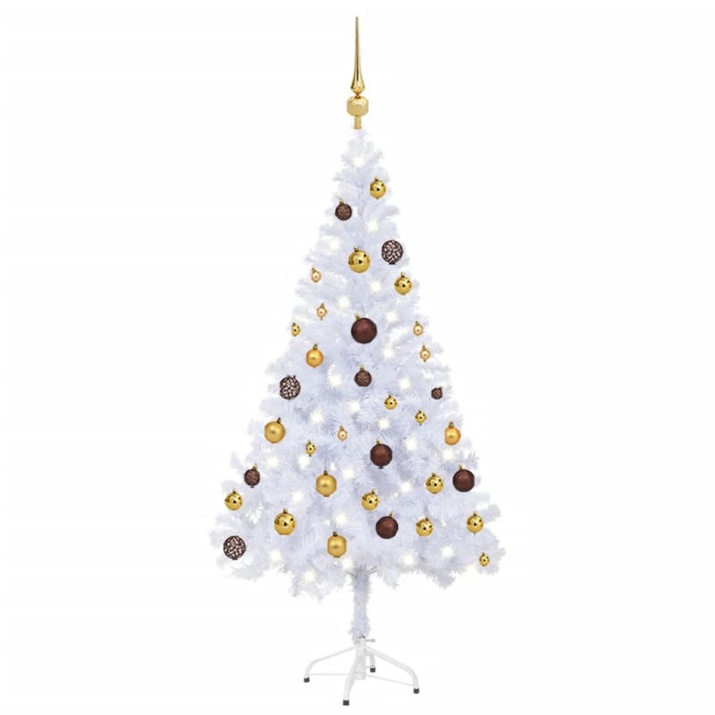 vidaXL Árbol de Navidad artificial con luces y bolas 230 ramas 120 cm vidaXL Árbol de Navidad artificial con luces y bolas 230 ramas 120 cm