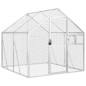vidaXL Pajarera de aluminio color plateado 1,79x2x1,85 m vidaXL Pajarera de aluminio color plateado 1,79x2x1,85 m