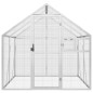 vidaXL Pajarera de aluminio color plateado 1,79x2x1,85 m vidaXL Pajarera de aluminio color plateado 1,79x2x1,85 m