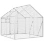 vidaXL Pajarera de aluminio color plateado 1,79x2x1,85 m vidaXL Pajarera de aluminio color plateado 1,79x2x1,85 m