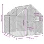 vidaXL Pajarera de aluminio color plateado 1,79x2x1,85 m vidaXL Pajarera de aluminio color plateado 1,79x2x1,85 m