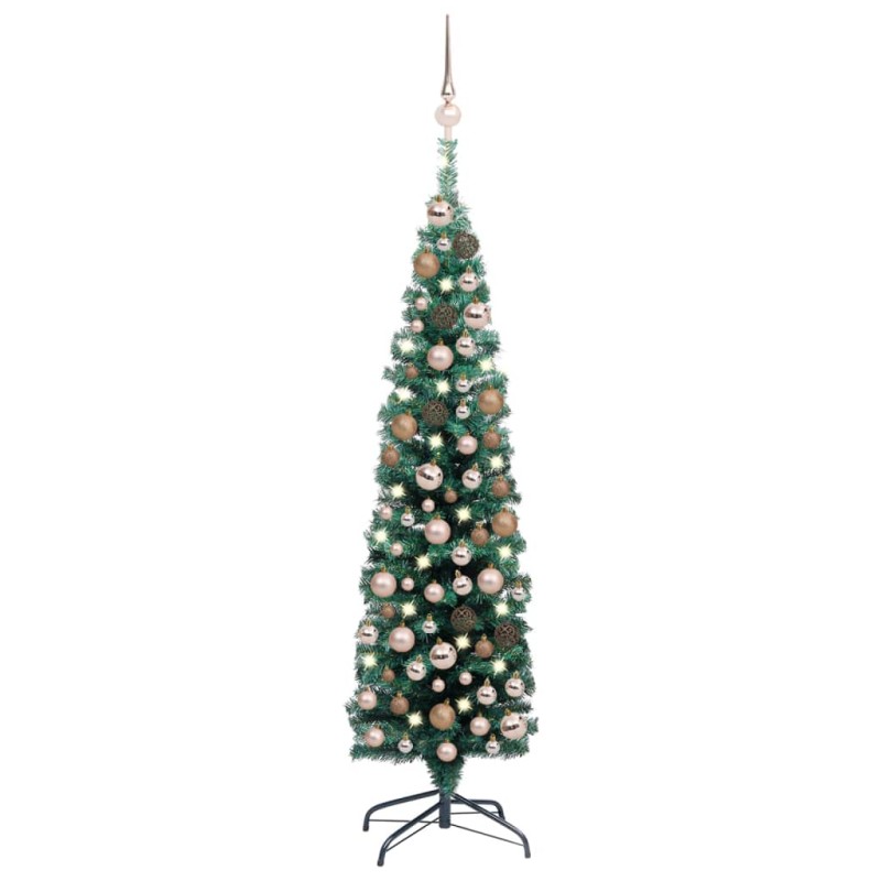 vidaXL Árbol de Navidad preiluminado con luces y bolas verde 210 cm vidaXL Árbol de Navidad preiluminado con luces y bolas verde 210 cm