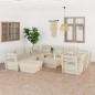vidaXL Muebles de palets de jardín 10 pzas madera de abeto impregnada vidaXL Muebles de palets de jardín 10 pzas madera de abeto impregnada