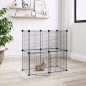 vidaXL Jaula para mascotas de 12 paneles puerta acero negro 35x35cm vidaXL Jaula para mascotas de 12 paneles puerta acero negro 35x35cm