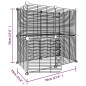 vidaXL Jaula para mascotas de 12 paneles puerta acero negro 35x35cm vidaXL Jaula para mascotas de 12 paneles puerta acero negro 35x35cm