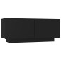 vidaXL Mesita de noche madera de ingeniería negro 100x35x40 cm vidaXL Mesita de noche madera de ingeniería negro 100x35x40 cm