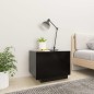 vidaXL Mesita de noche madera de ingeniería negro 100x35x40 cm vidaXL Mesita de noche madera de ingeniería negro 100x35x40 cm