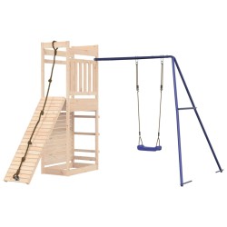 vidaXL Parque infantil de exterior madera maciza de pino