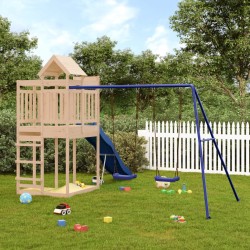 vidaXL Parque infantil de exterior madera maciza de pino