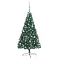 vidaXL Medio árbol de Navidad con luces y bolas verde 240 cm vidaXL Medio árbol de Navidad con luces y bolas verde 240 cm