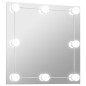 vidaXL Espejo de pared con luces LED cuadrado de vidrio vidaXL Espejo de pared con luces LED cuadrado de vidrio