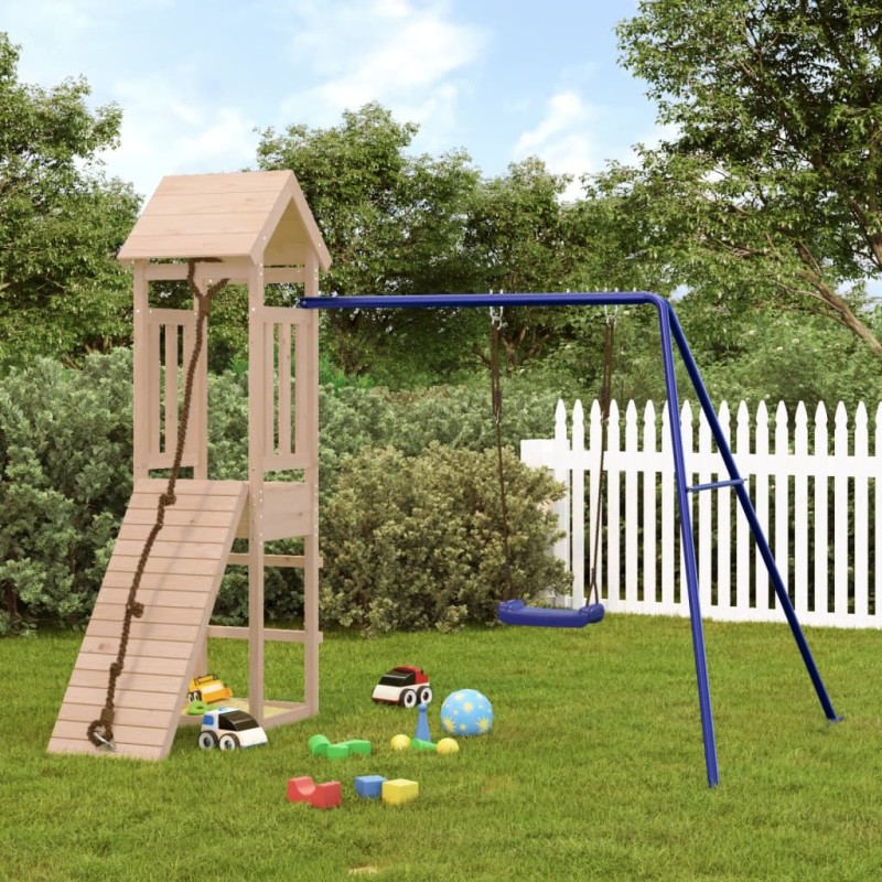vidaXL Parque infantil de exterior madera maciza de pino vidaXL Parque infantil de exterior madera maciza de pino