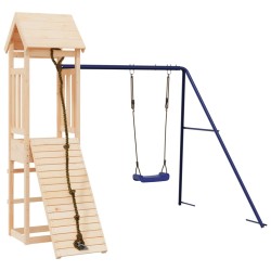 vidaXL Parque infantil de exterior madera maciza de pino