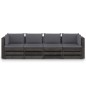 vidaXL Sofá de palets 4 plazas cojines gris madera de pino impregnada vidaXL Sofá de palets 4 plazas cojines gris madera de pino impregnada