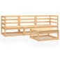 vidaXL Juego de salón de jardín 4 piezas madera maciza de pino vidaXL Juego de salón de jardín 4 piezas madera maciza de pino