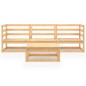 vidaXL Juego de salón de jardín 4 piezas madera maciza de pino vidaXL Juego de salón de jardín 4 piezas madera maciza de pino